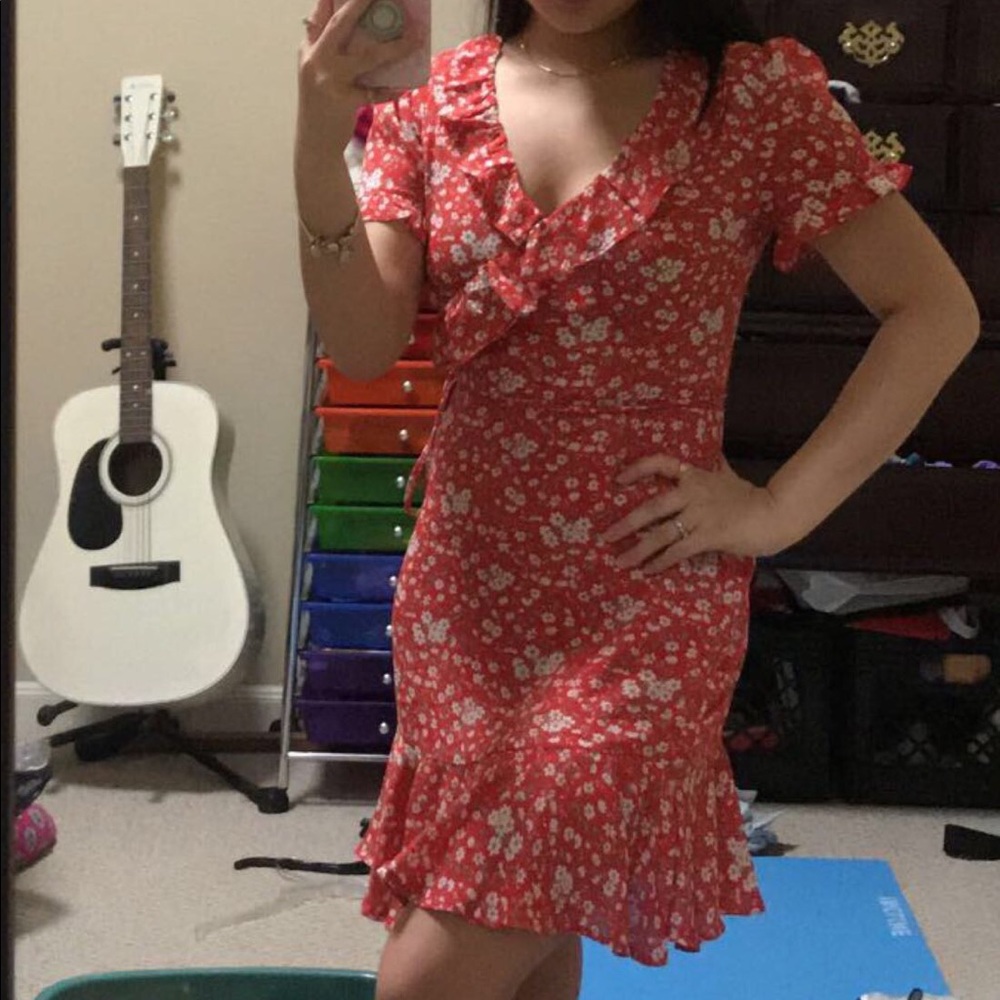 Red floral dress💖💖